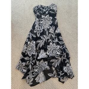 White House Black Market Strapless Midi Dress